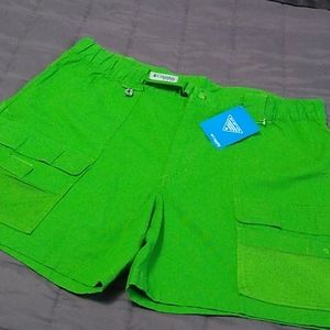 Columbia PFG Performance Fishing Gear Shorts Green
